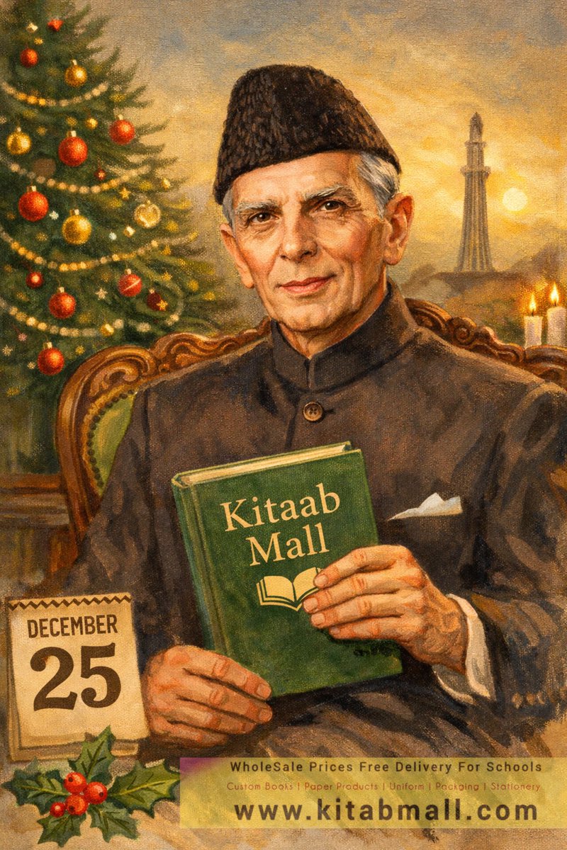 KitabMall's tweet image. 25 دسمبر — یومِ قائداعظم
قائداعظم محمد علی جناحؒ صرف ایک رہنما نہیں تھے،
بلکہ وہ ایک فکر، ایک نظریہ اور ایک مضبوط کردار کا نام تھے۔
انہوں نے ہمیں سکھایا کہ
📖 علم طاقت ہے
⚖️ انصاف ترقی کی بنیاد ہے
🤝 اتحاد کامیابی کی کنجی ہے
🕊️ ایمان، اتحاد اور نظم ہی قوموں کو زندہ رکھتا ہے
آج کے…