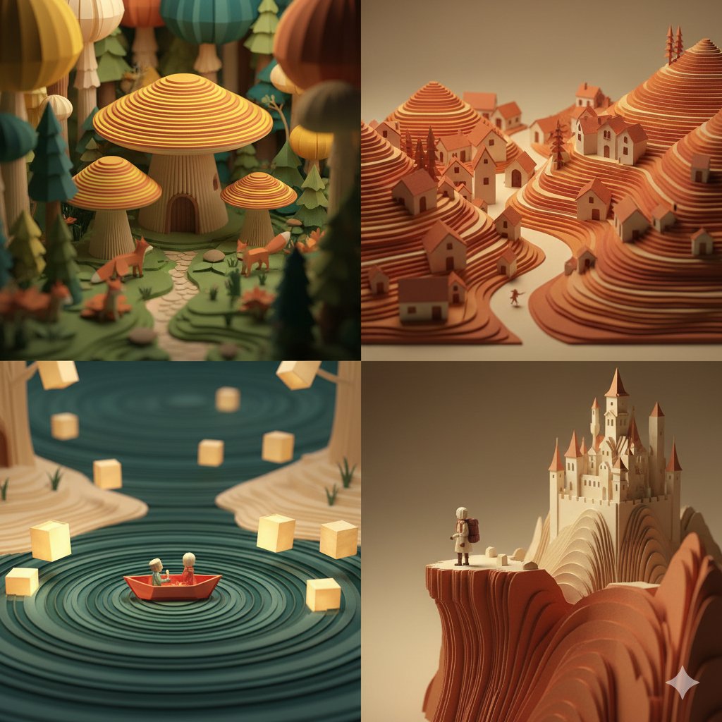 Whimsical Worlds of Layered Paper Art