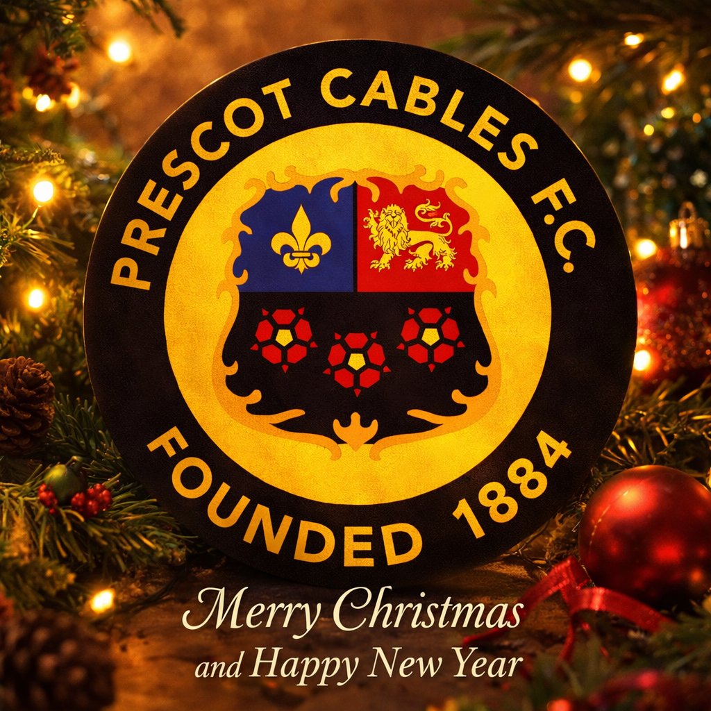 PrescotCablesFC's tweet image. Prescot Cables Football Club send best wishes to our supporters, staff, players, management, volunteers &amp;amp; officials.

May you all have a very Merry Christmas 🎄 🎅