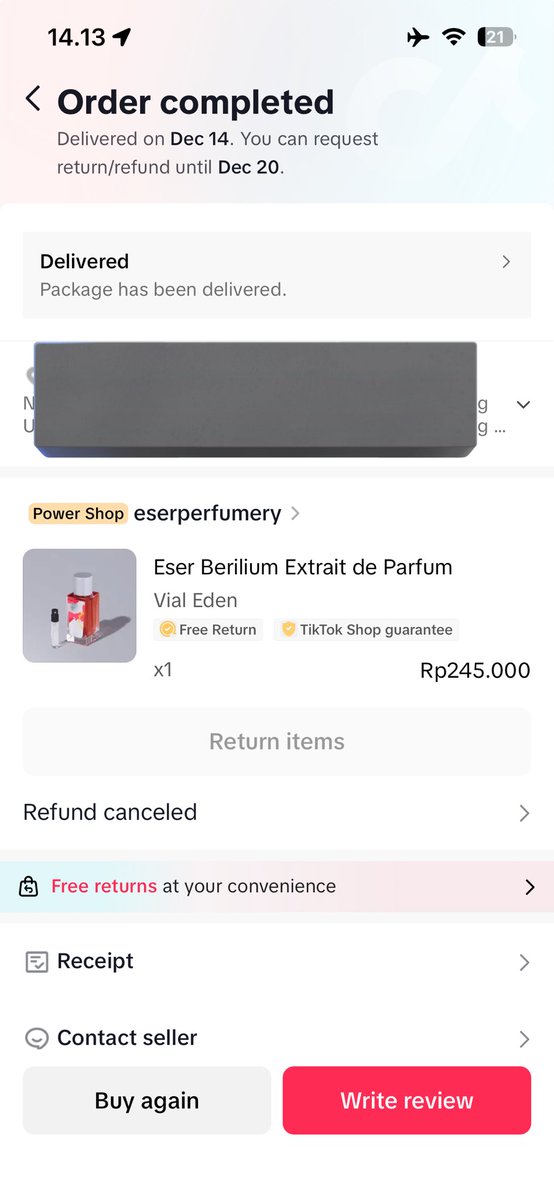 wts Eser Berilium Extrait de Parfum 150k aja, baru 3x pake. beli di official store Eser di tiktokshop  #zonauang️ #zonajajanᅠ #zonaBU #zonaba