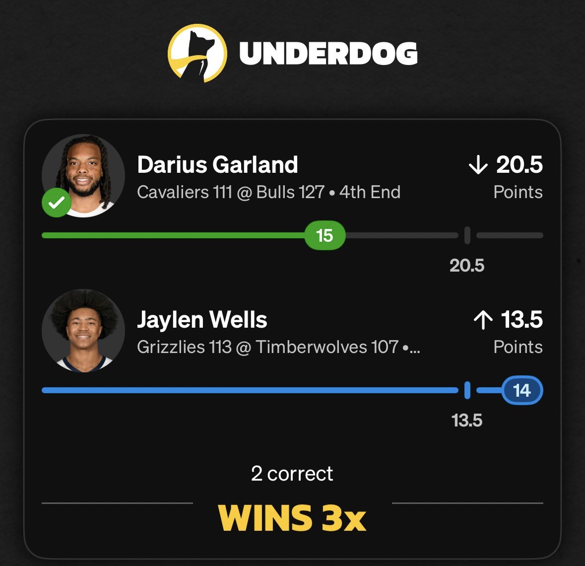 DFPicks05's tweet image. Easy Cash on Underdog. Shoutout to @Furnacepicks always coming through with the only model you can trust