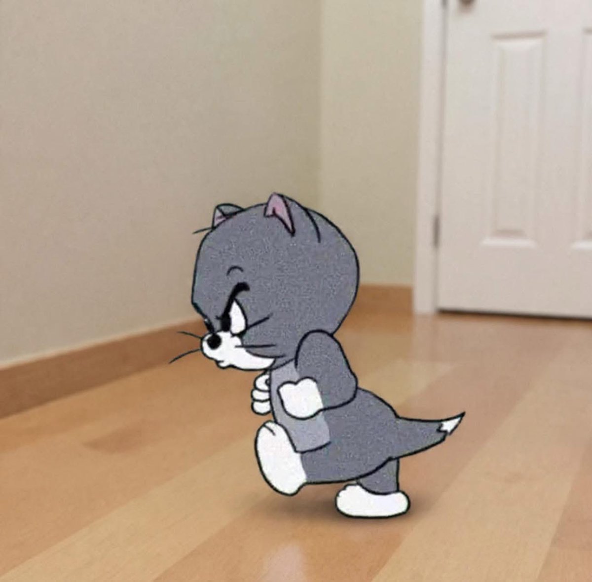 Me going to pee after I got all comfy in my bed