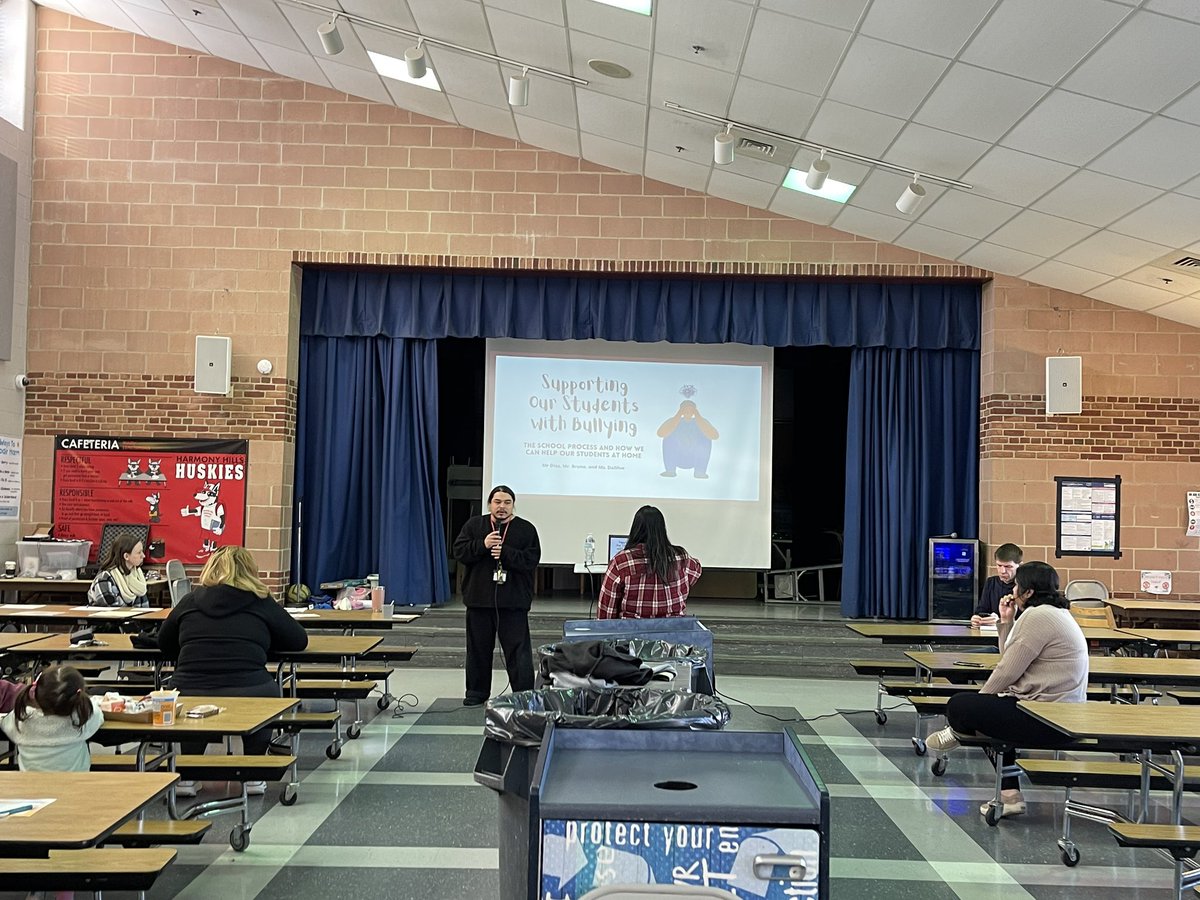 GloriaJCSL's tweet photo. Yesterday our families learned about ways to support our @HHESHUSKIES with #bullying and #restorativepractices during our parent meeting. @CSconnect_MCPS https://t.co/sBgsGfTyev