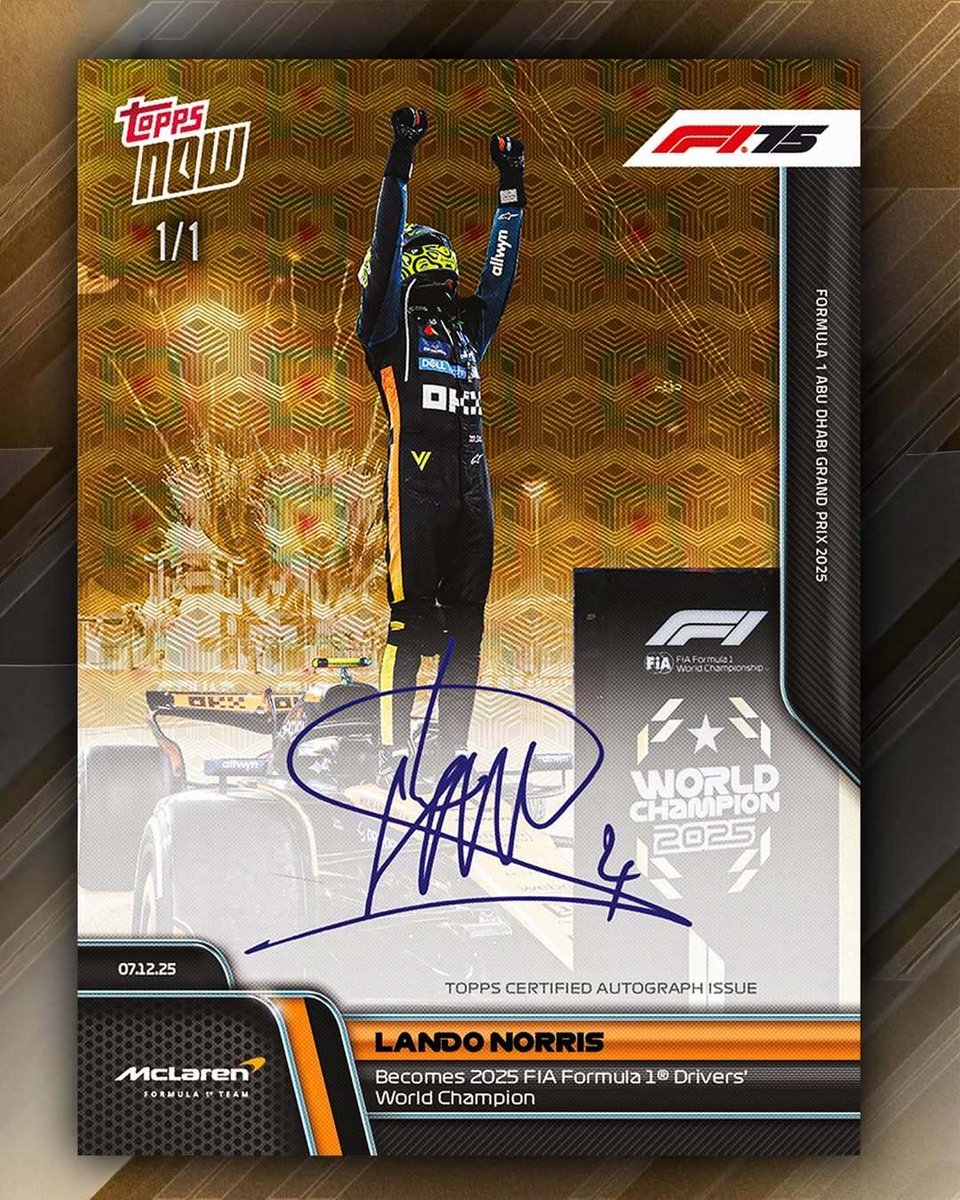 TOPPS F1 LANDO NORRIS ランド・ノリス 世界199枚限定 TOPPS F1 LANDO