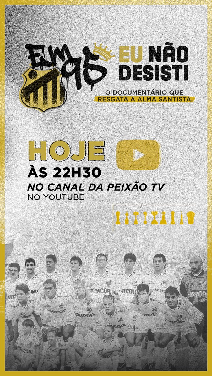 Acabei de assistir o documentário “Em 95, eu não desisti” 
Parabéns <a href="/odihhlopes/">Dihh Lopes</a> , <a href="/ChefBenedetti/">Chef Benedetti</a> e todos que direta ou indiretamente contribuíram para este documentário.
Simplesmente espetacular.
Termino de assistir o mesmo, aos prantos e agradeço a DEUS por ter vivido tudo isso!