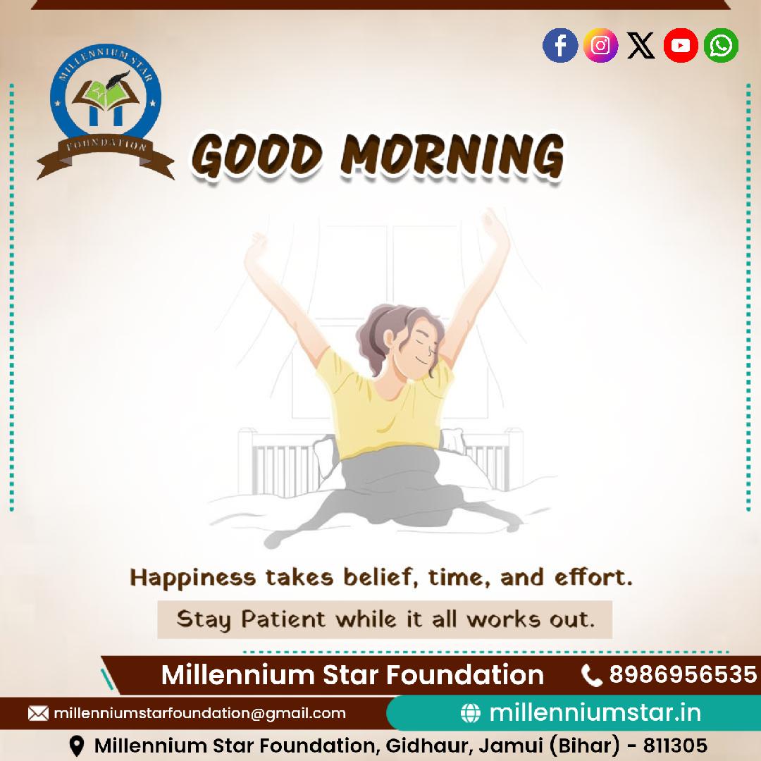 msf4india's tweet photo. Good Morning! 🌻
#goodmorning #love #instagood #goodvibes #instagram #morning #positive #motivation #positivequotes #motivational #inspiration #inspirational #millenniumstar #millenniumstarfoundation #nonprofit #socialwork #happy #sunrise #society #social #life #motivate #like https://t.co/ftv2q9xR1T
