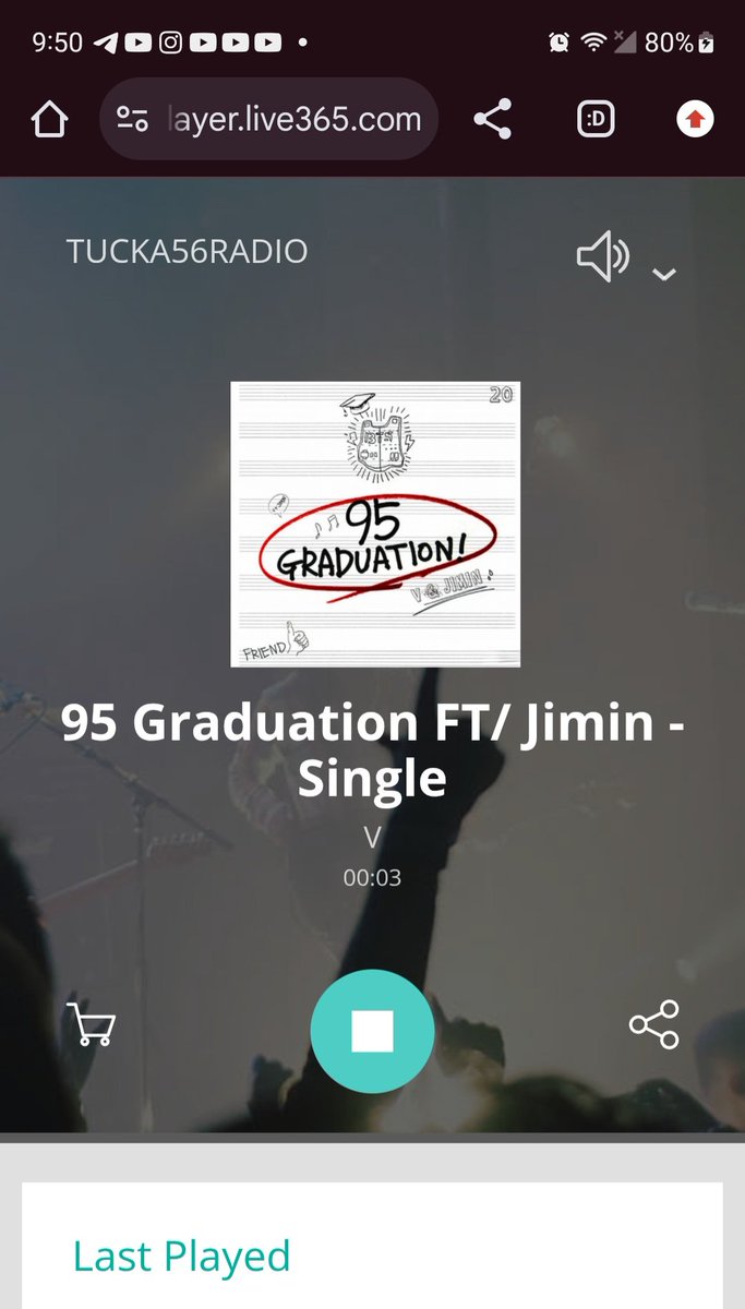 TaeKook_Radio's tweet photo. Thank you @RadioTucka56 for playing these amazing songs by #V tonight.
#95Graduation #Jimin
#Blue #Layover
#ABrandNewDay #Jhope #Zara
#Stigma
#TKRadio β¨οΈπππ«Άπ€ https://t.co/7gqOaTBEQh