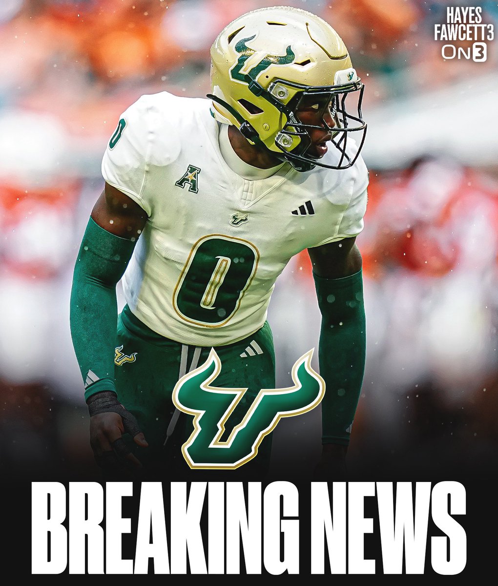 Hayesfawcett3's tweet photo. BREAKING: USF starting DB Jarvis Lee plans to enter the @TransferPortal, he tells @on3

This season he totaled 55 Tackles, 4 Sacks, 12.5 TFL, 2 INT, 3 PD, &amp; 3 FF

He’ll have 1 year of eligibility left

https://t.co/RlUbB6EMhS https://t.co/yOIckmM8hK
