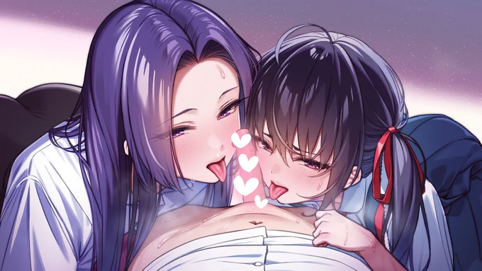 どっちのお口にぴゅっぴゅする…?