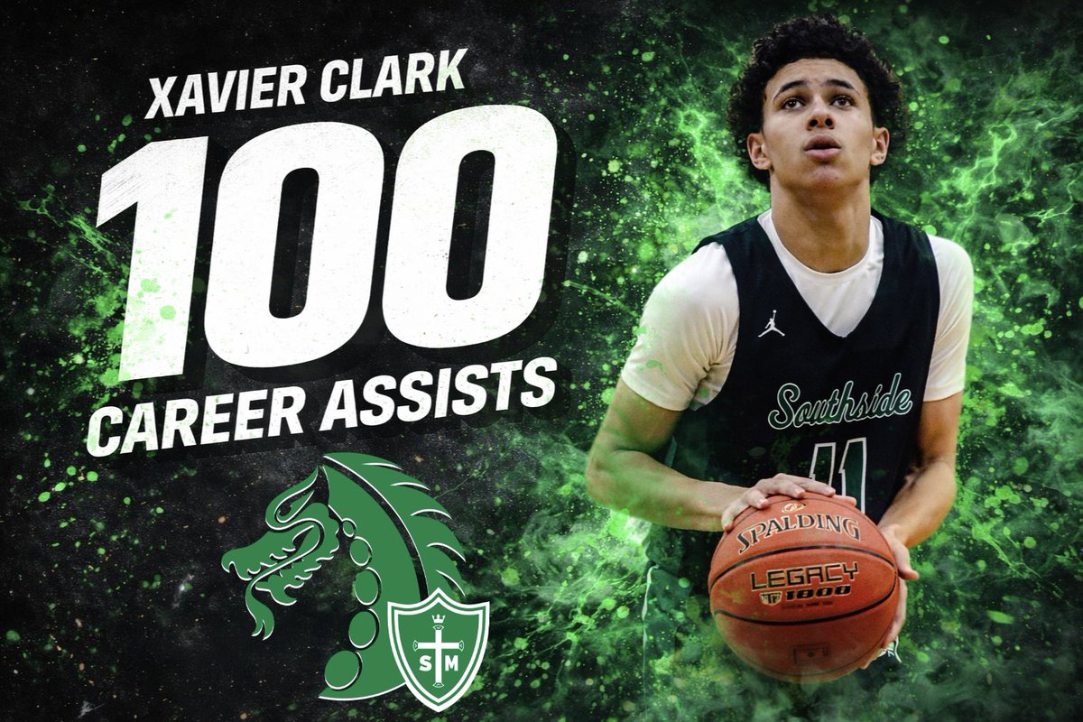CoachBT_Turner's tweet photo. 🏀 Congratulations to Dragons Junior Guard Xavier Clark for Reaching 100 Assists In His Career. 

🏀 He is Also Top 5 All Time in School Steals‼️

🏀 All-Around Excellence 

#SouthSide x #Dragons 🟢⚪️ https://t.co/P9T5w9YowC
