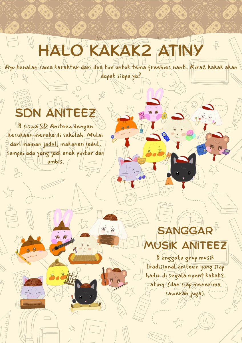 Itscacaattz's tweet photo. 🚨FREEBIES ALERT🚨

Which one are you?

SDN Aniteez 🏫📚
or 
Sanggar musik aniteez 🎻🪘🎶

ATEEZ In Your Fantasy Jakarta 2026
Freebies by @Itscacaattz

📍 ICE BSD Hall 5-6
📅 31-01-2026
🕙 TBA
👕 TBA

Like and RT's are appreciated ❤️

#ATEEZinJakarta #InYourFantasyJakarta #ATEEZ https://t.co/4K11oPcw7l