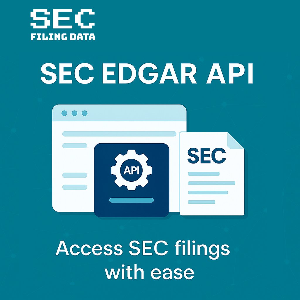 secfilingdata's tweet image. Our SEC EDGAR API

Access SEC filings faster and smarter with our powerful EDGAR API 

• Real-Time Access: Retrieve new filings in under 200 ms.
• Free API Key: Get 125 API calls with our Data &amp;amp; API Services plan.
• Comprehensive Coverage: Over 18 million filings since 1993.