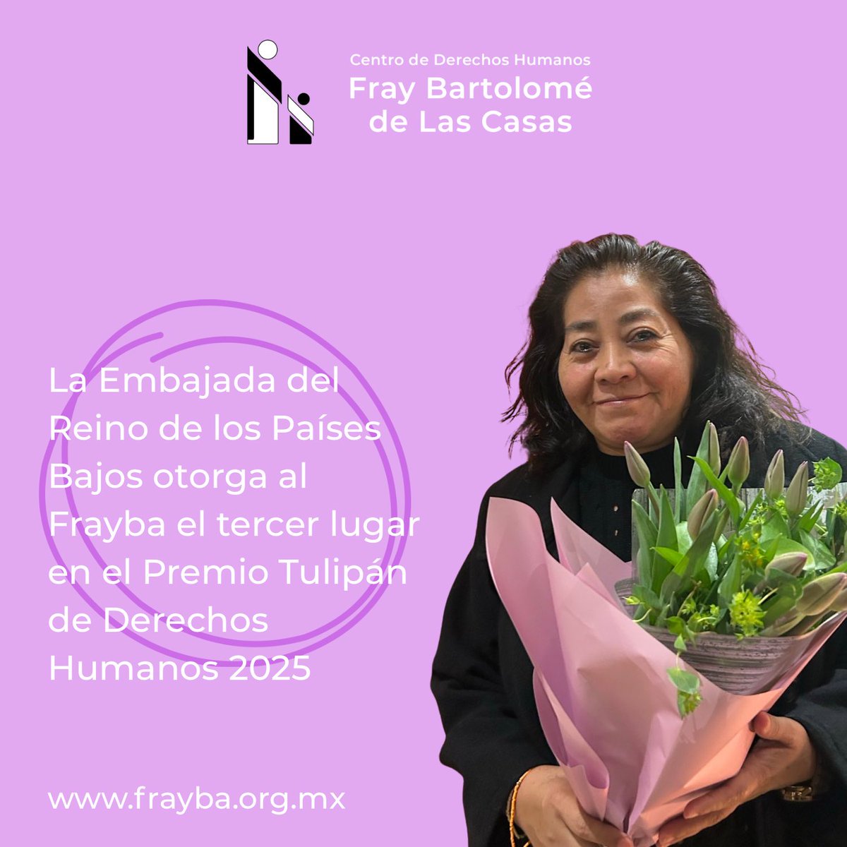 El Premio Tulipán de Derechos Humanos 2025 para el <a href="/CdhFrayba/">Frayba Derechos Humanos</a> simboliza esperanza que florece en tiempos oscuros, abrazando las luchas de los pueblos por el territorio, la vida y la justicia, proyectándose como un llamado a que esa dignidad se extienda hacia nuevos horizontes.
