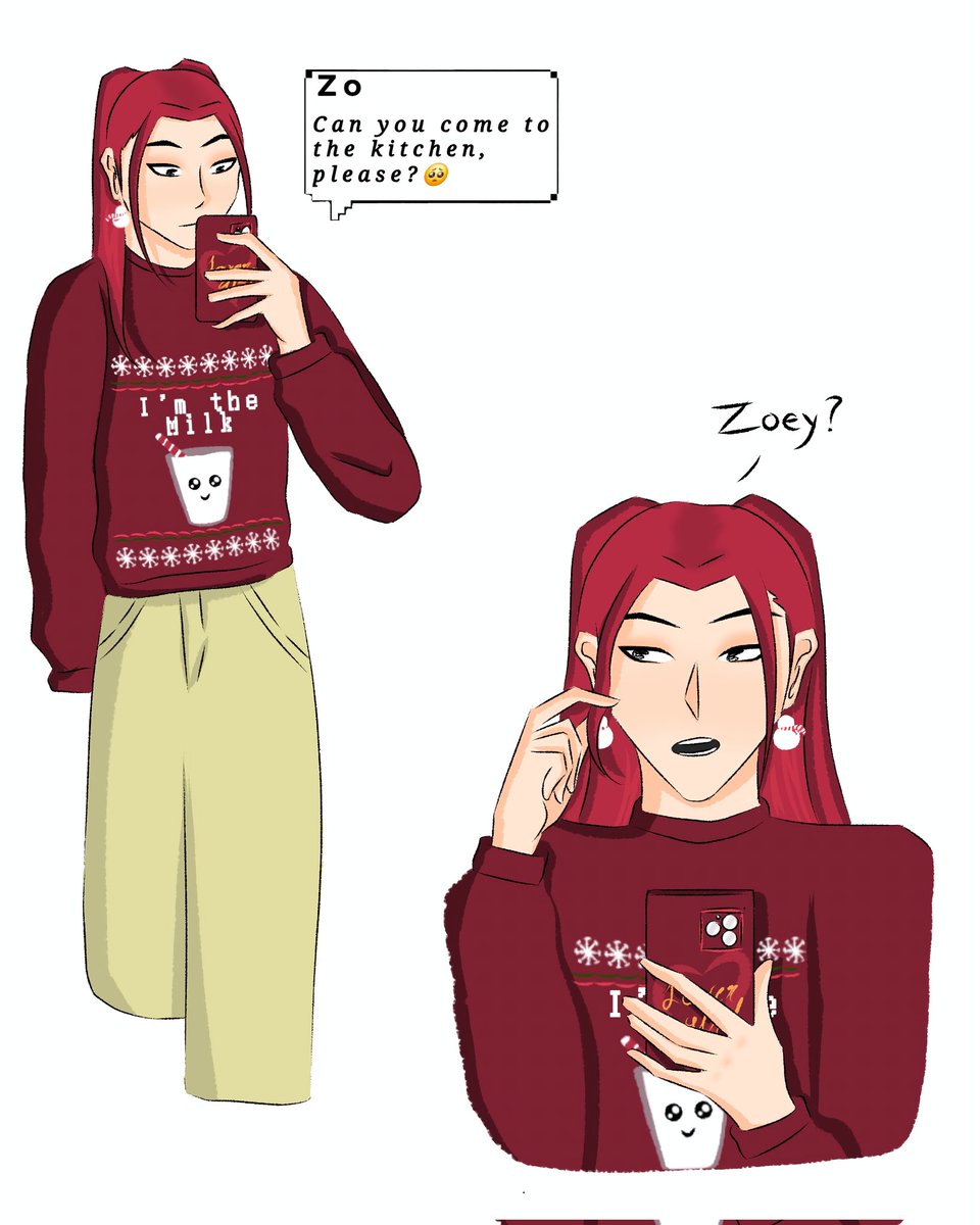Piratafeli's tweet photo. Part 2 of Zoey and her mistletoes, this time #zoemira version. Next one will be Mira's revenge ;3
#Zoey #mira #KPOPDEMOMHUNTERS https://t.co/mj5UJUZB7r