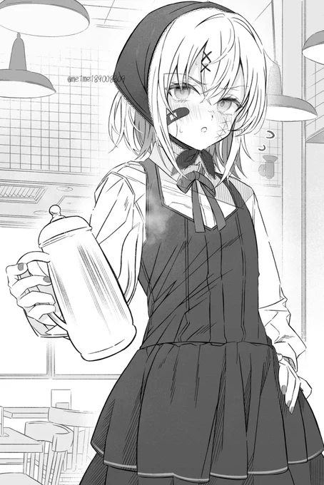 コラボカフェのアリサちゃん☕️❤️‍🔥
 #まのさば二次創作 