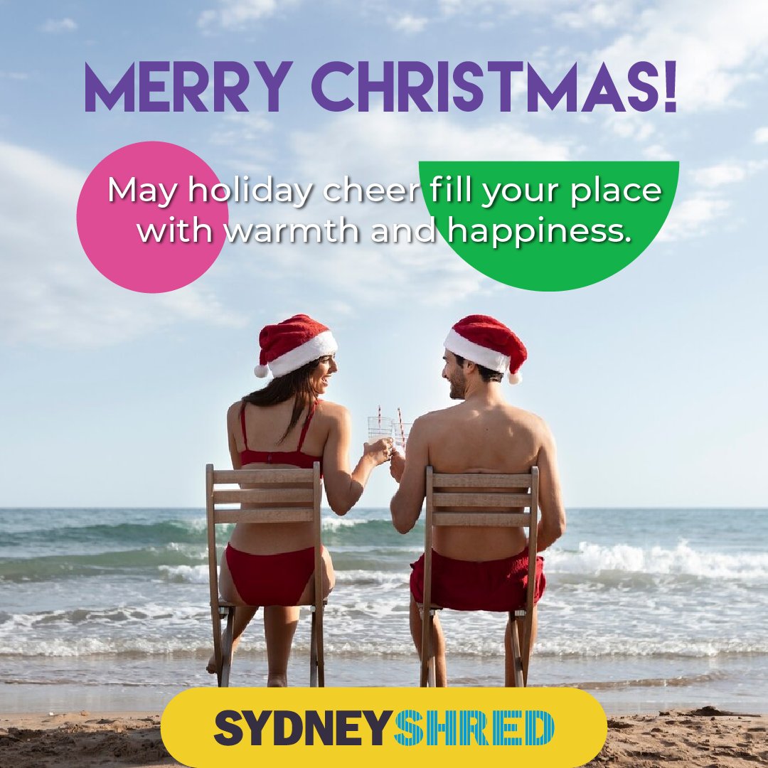 SydneyShred's tweet photo. Wishing you a magical holiday filled with laughter, love, and the warm glow of together‑time. From all of us at Sydney Shred, have a sparkling Christmas! #Christmas2025  #HolidayJoy https://t.co/uLbgCLS2hk