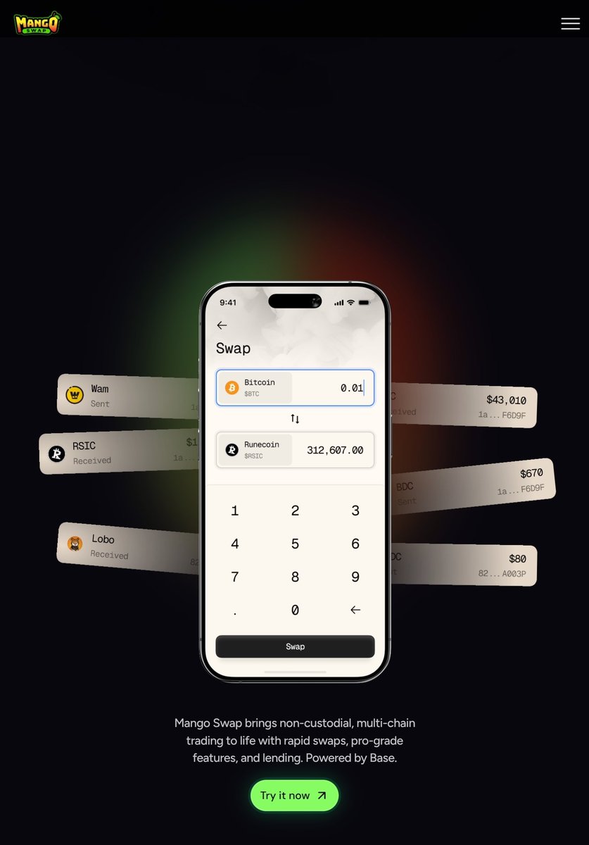 0xmangoswap's tweet photo. Mango Swap 🥭 brings speed, simplicity, and security to DeFi - allowing you to trade and earn directly in Telegram.

Explore our website, and find out what the buzz is about.

https://t.co/3EktTj3joN https://t.co/O6tThYxzLd