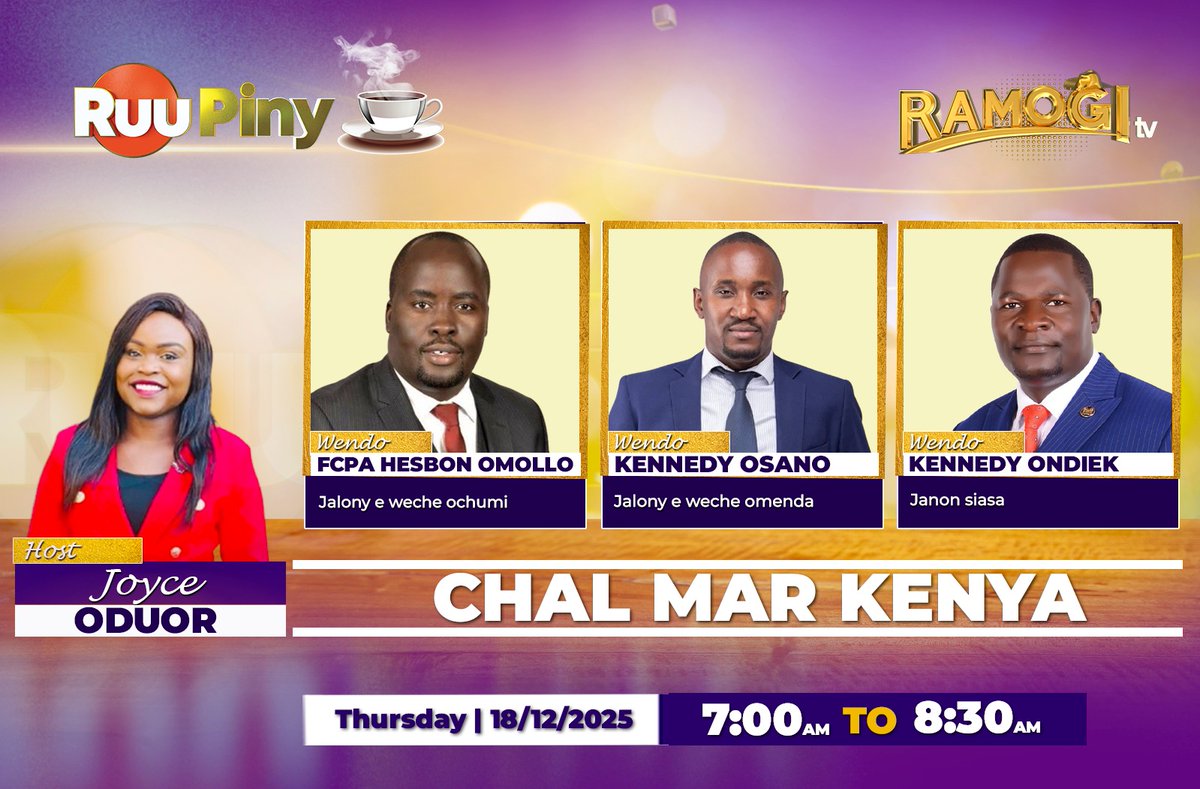 TWAK MABIRO; Chal Mar Kenya; Kochakore sa Achiel okinyi e #RuuPiny kod <a href="/joyceoduor_/">Joyce Oduor</a> . Mana e #RamogiTV