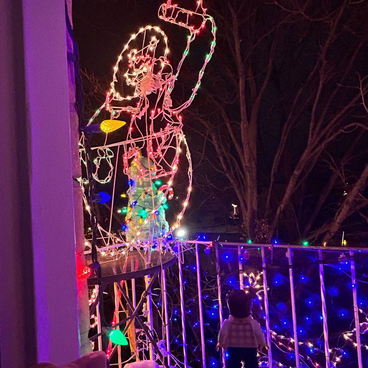duckyplanet's tweet photo. Checking out the Christmas lights on my deck before they get judged tomorrow. Hopefully it’ll go better than last year. 

#lego #365 #decorations #christmasLights https://t.co/oGpj8MuBVY