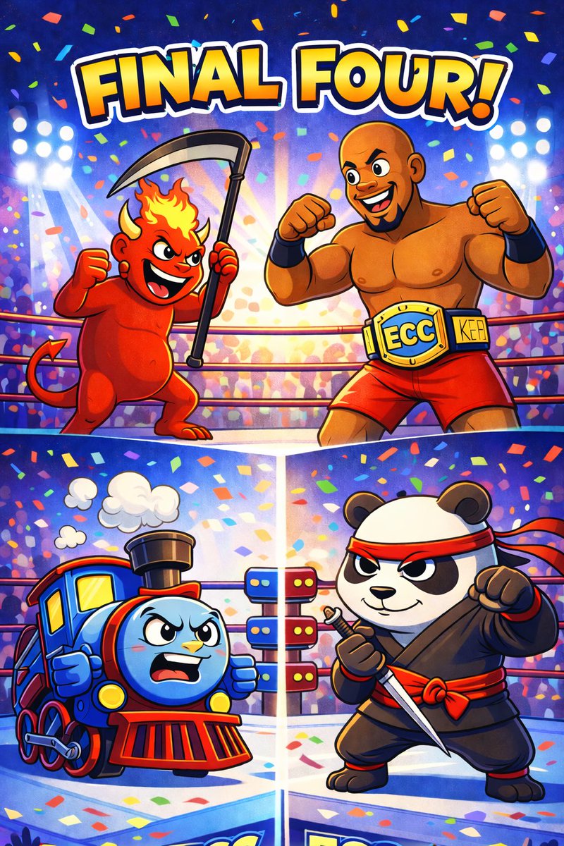EccLeague's tweet photo. Semifinals! Congrats - Teetz, Train, Demons, and Ninja Pandas https://t.co/eUGyYEjffY