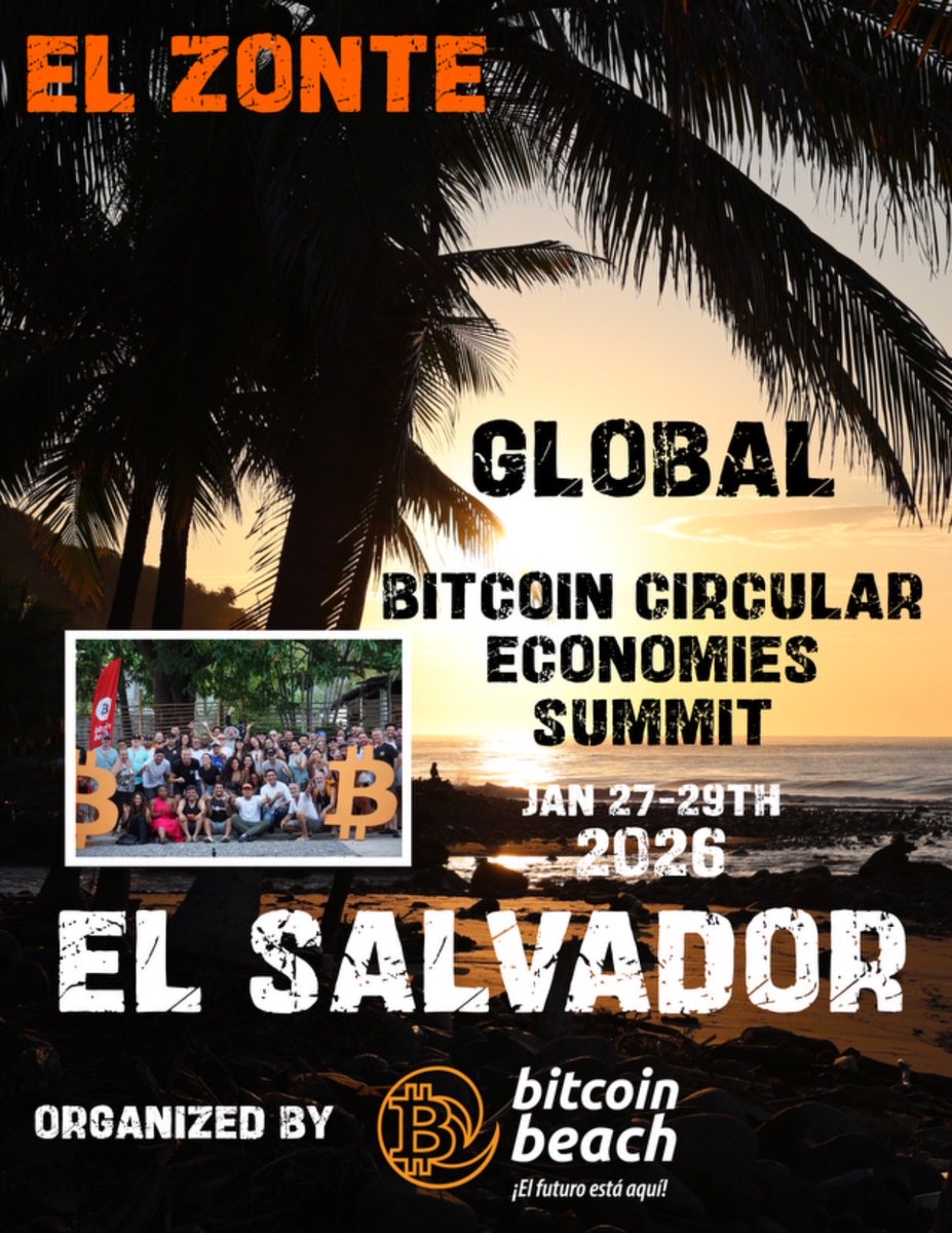 romanmartinezc's tweet photo. 🌍 The Global Bitcoin Circular Economy Summit brings together those building circular Bitcoin economies around the world.
⚡ Build • Spend • Earn • Repeat https://t.co/TSK38fBSY7