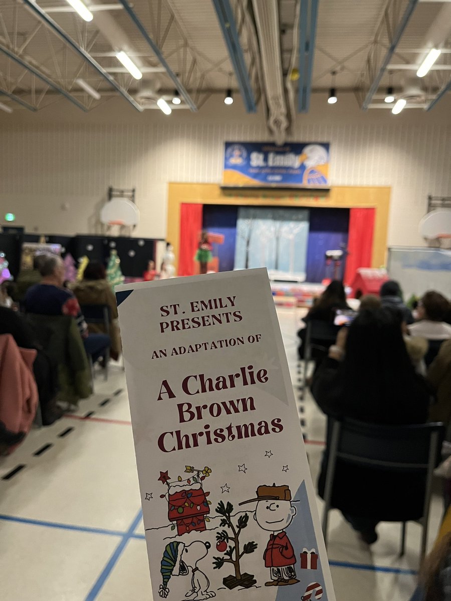 StEmilyOCSB's tweet photo. It was an exciting day for our community - A Charlie Brown Christmas! Thank you to our educators and amazing cast for sharing this beautiful reminder of the true meaning of Christmas 🎄 https://t.co/GVgcVxGymH