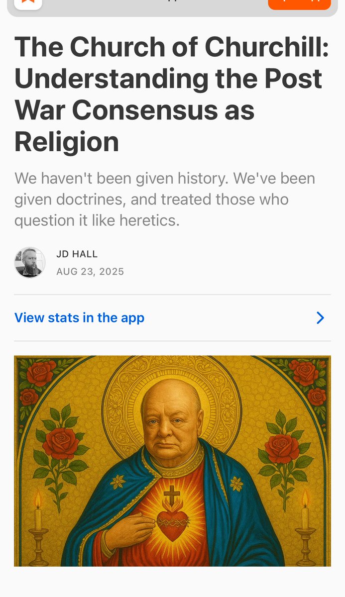 Btw, White was addressing a short clip from brief remarks on a webcast that was cut out of context by Temu Media Matters for their army of drones to attack him (an obvious dragnet for James to get caught up in). 

But I explained the concept of the Post War Consensus as religion