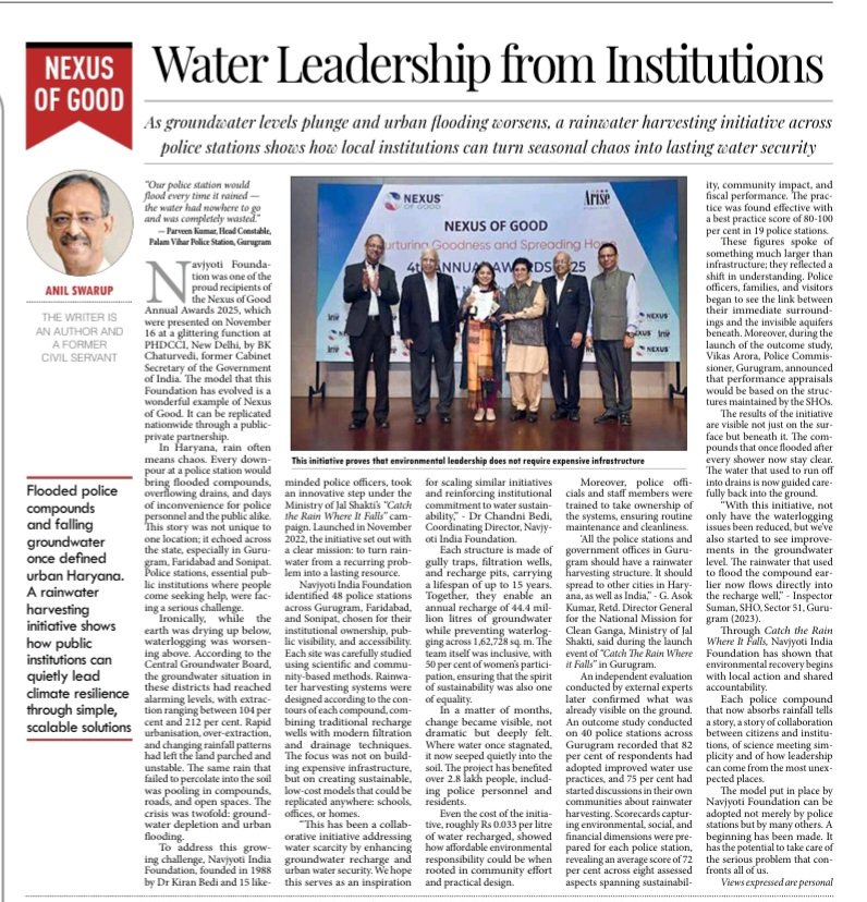 anilswarup58's tweet photo. The winner of Nexus of Good Annual Award, 2025, Navjyoti Foundation, founded by @thekiranbedi, demonstrates that police is much beyond just policing. The model they have put in place is replicable in the true spirit of @nexusofgood
@MillenniumPost https://t.co/a0u6sV28sY https://t.co/NZJ2xA8Anz