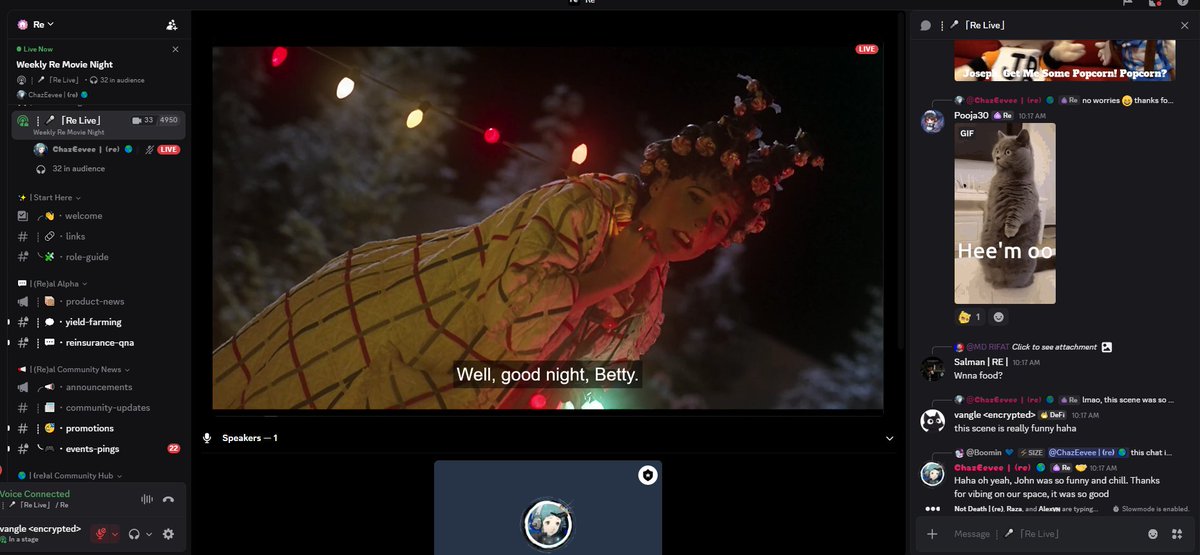 vangle205's tweet photo. Lets enjoy the movie night with Re coummunity

Big thanks to @ChazEevee  for hosting this funny movie.
@re
@miketwinks
@CroketCoin
@onnet1001
#ReProtocol #ReCommunity #Re #Reinsurance https://t.co/9CJ27jlQTn
