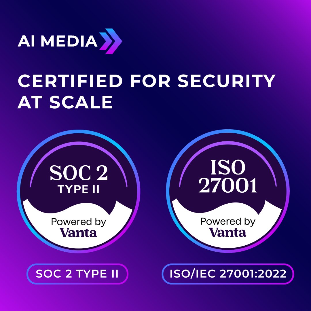 accessinclusion's tweet image. Security and trust matter - especially at scale. 📈
✅ AI-Media has achieved SOC 2 Type II independent attestation and ISO/IEC 27001:2022 certifications.

Read more: hubs.ly/Q03Yz3t80
#AIMedia #SOC2 #ISO27001 #InformationSecurity #Trust #Compliance #Accessibility