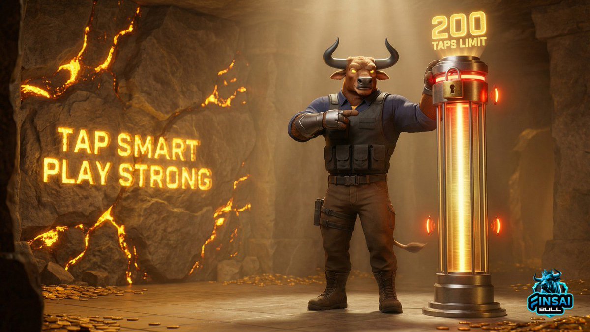 Finsaibull's tweet photo. ⏱️ 200 taps. That’s the limit.  
But smart Bulls know how to play it right. ⚡️

🔥 Hit the cap  
🧠 Plan your next move  
💥 Come back stronger  

TAP SMART. PLAY STRONG.  
🔗 https://t.co/fFf2DAbCct  

#BullArmy #TapRevolution #FinsaiBull #200Taps #PlaySmart https://t.co/79w37PG2ZV