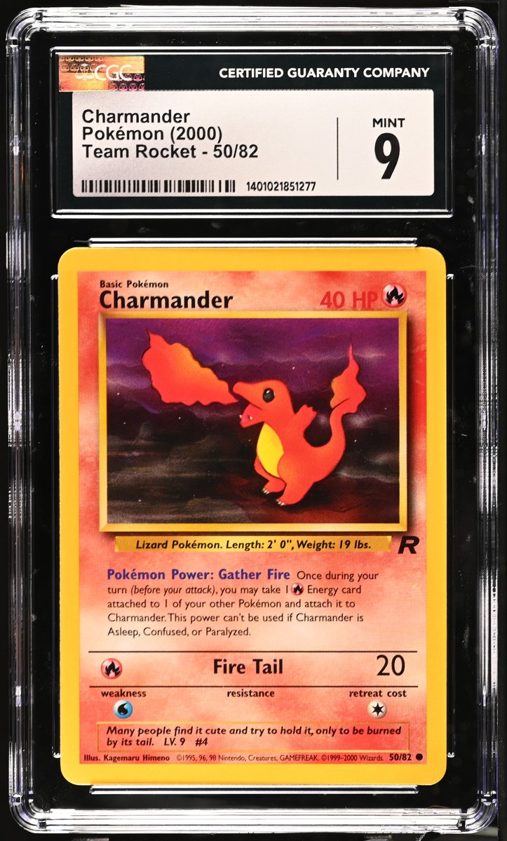 OdiousCards's tweet photo. 🚨 New Arrival: The Charmander Team Rocket 50/82 CGC 9 Mint card! This vintage gem from 2000 features the iconic artwork you can't miss. Check it out now at https://t.co/axtw1HIASC #Pokémon #CardCollecting https://t.co/l8NXPB414G