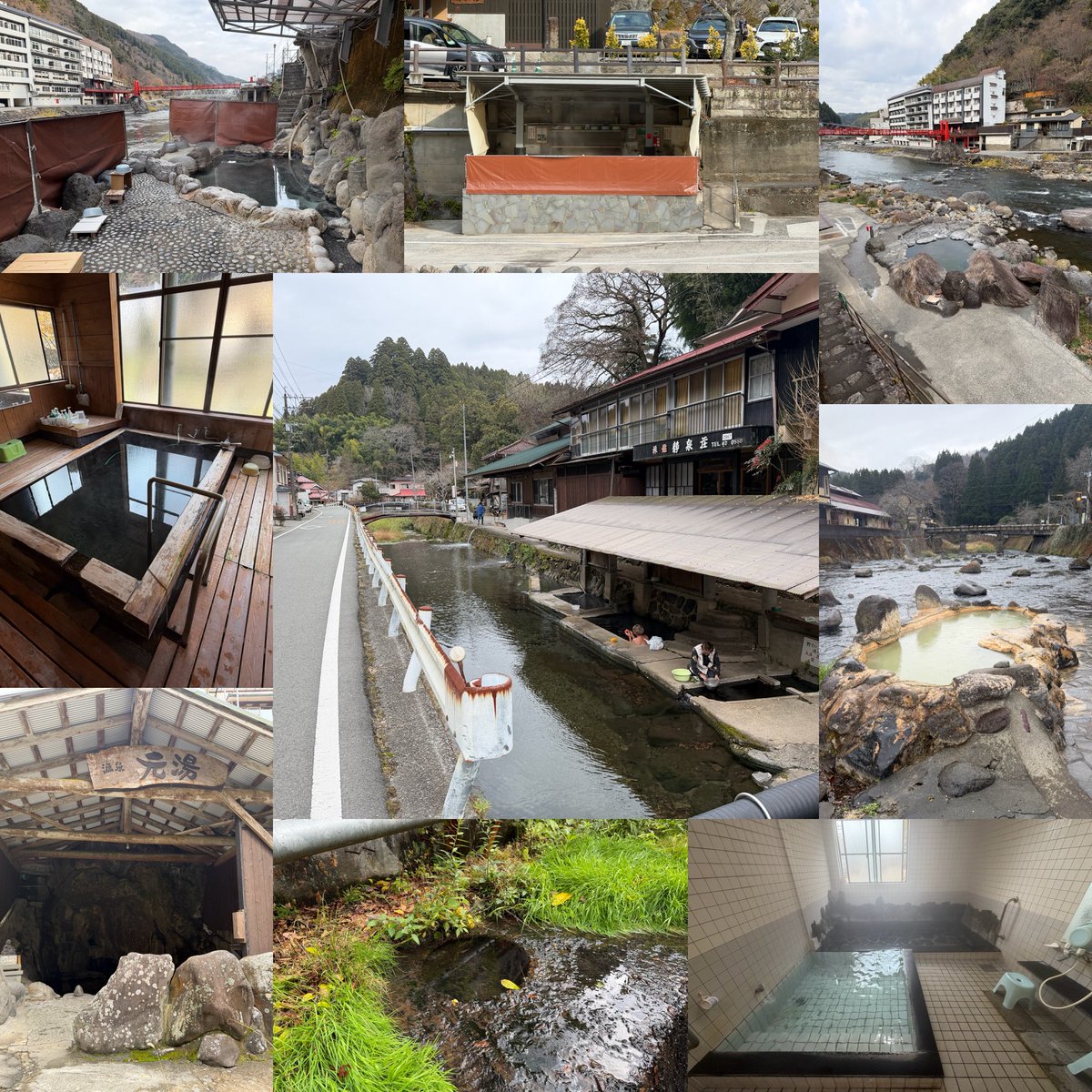 Odisan_x's tweet photo. 真ん中が日本一はずかしい露天風呂だって。

#満願寺温泉 https://t.co/CCaMviKQKZ