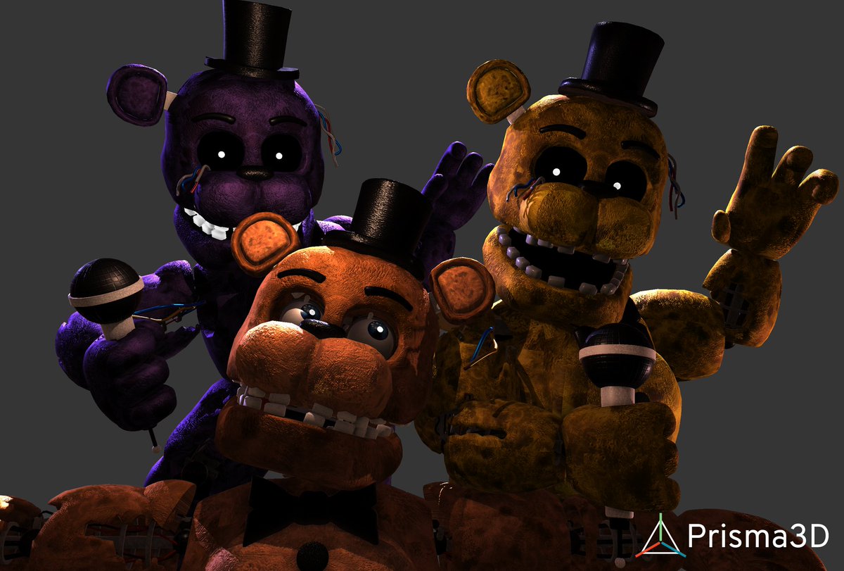 OptimizePackP3D's tweet image. Bears, rabbits, purple, gold, THEY'RE ALL HERE!

D.F.O.P Pack FNaF 2 95% finished

You waited, now we will deliver especially for you.

Renders, ported models made in Prisma3D 2.1/3.1.4

Withered SpringBonnie Alt (render 1) by: @donnielikesfnaf 

Other models by: @FiveNightsPack