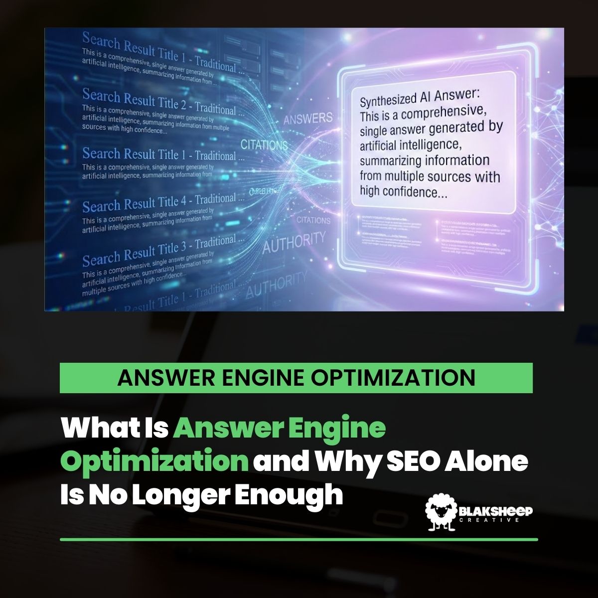 Ranking #1 doesn’t guarantee visibility anymore.

AI search engines answer questions before users ever click.

That’s why SEO alone isn’t enough — and why Answer Engine Optimization (AEO) matters now.

Read how AI search changes the rules 👇 https://blaksheepcreati...