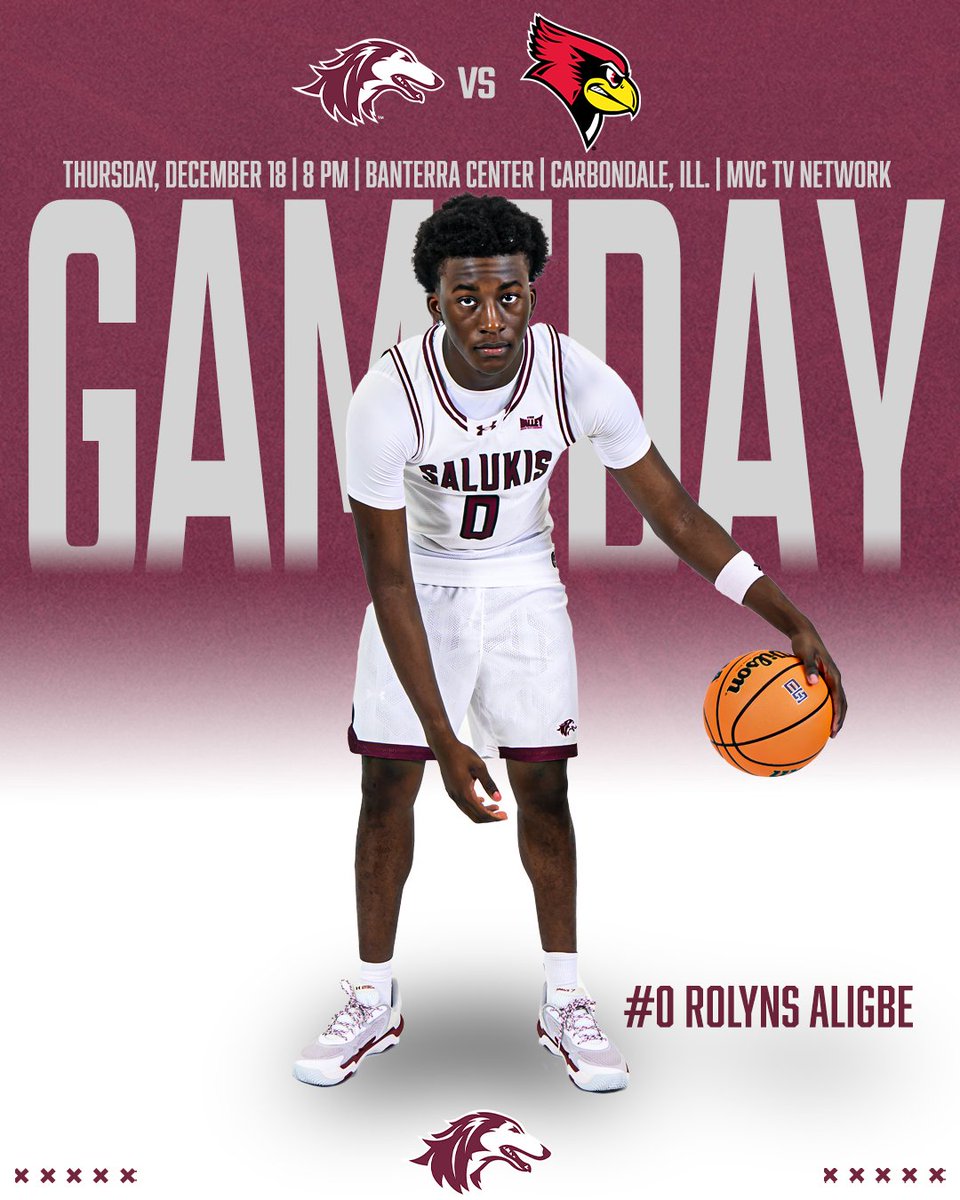 SIU_Basketball's tweet image. 🗣️ 𝘽𝙀 𝙇𝙊𝙐𝘿 𝘼𝙉𝘿 𝙒𝙀𝘼𝙍 𝙒𝙃𝙄𝙏𝙀 ⚪️
🆚 Illinois State
⏰ 8 p.m.
🏟️ Banterra Center, Carbondale, Ill.
📺 saluk.is/49hmW7H
📻 saluk.is/48WCQVn
📊 saluk.is/3XWUSQK
📲 saluk.is/SalukisApp

#Salukis
