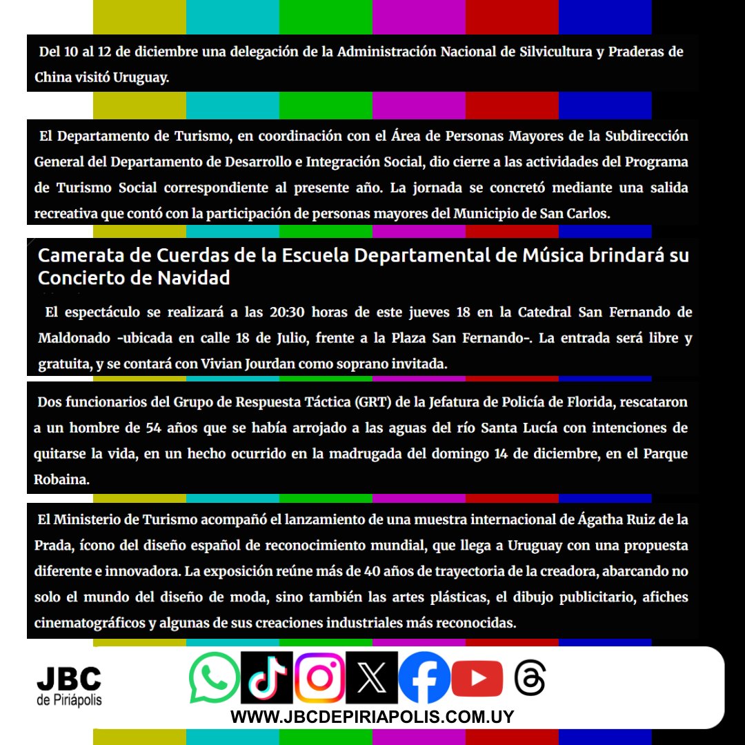 Amplía la información en jbcdepiriapolis.com.uy