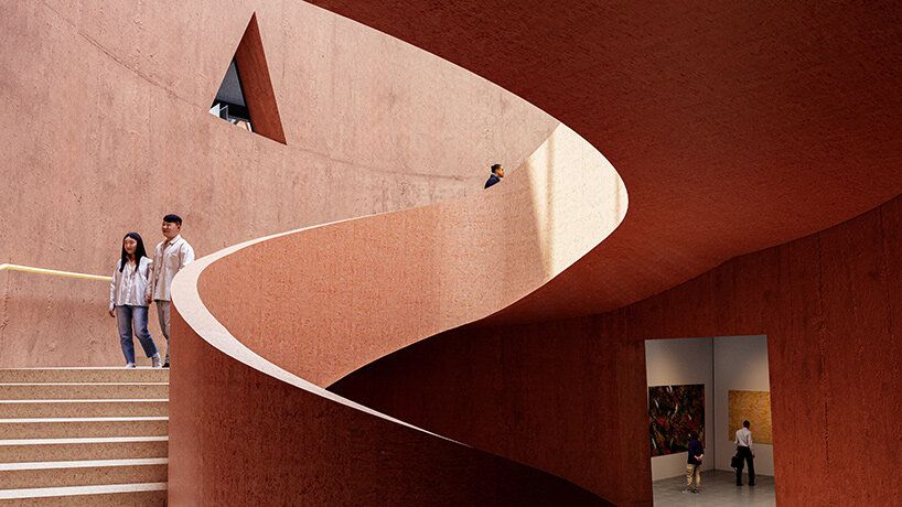 designboom's tweet photo. kéré architecture plans las vegas art museum with canyon-like interiors and mosaic facade 🌵 https://t.co/jbmbSdBabm https://t.co/tqCD24p3vX