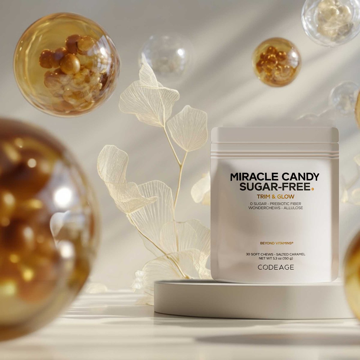 codeagelife's tweet image. Codeage Miracle Candy Salted Caramel. All the indulgence of caramel, none of the sugar. A modern candy with allulose and chicory root fiber. 0g sugar codeage.com/products/mirac… #codeage #candy #sugarfree #nutrition