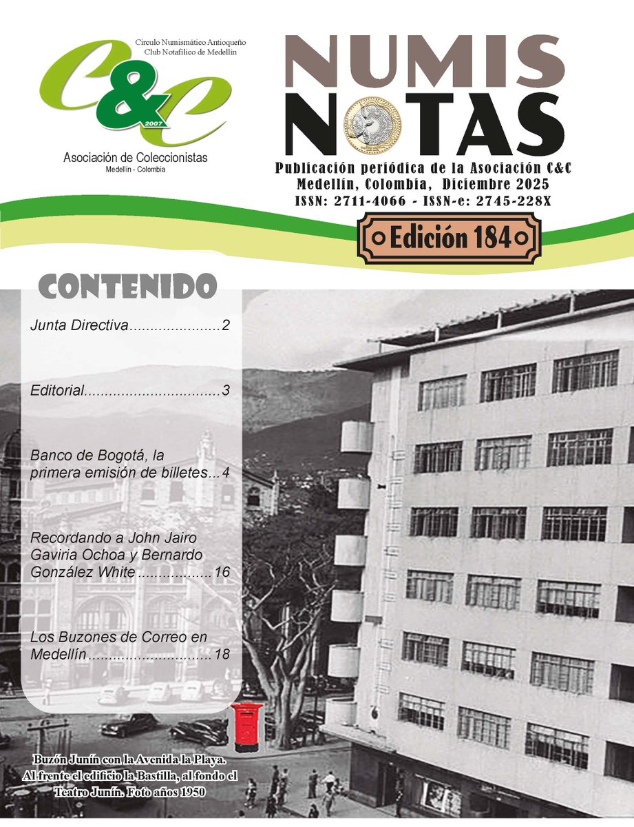 La Asociación C&amp;C publica el NumisNotas 184. bit.ly/48ULQbW