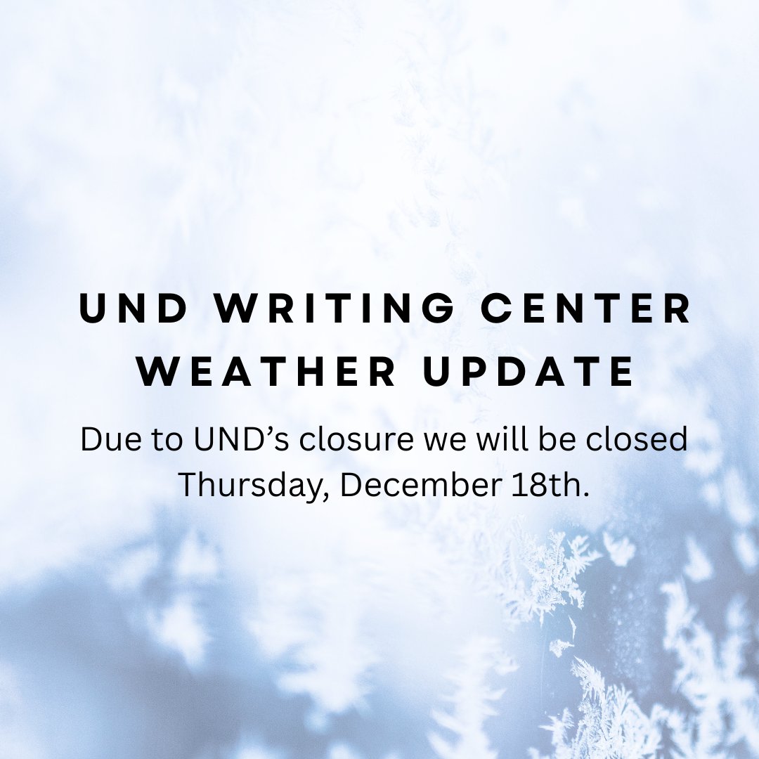 UND Writing Center tweet media