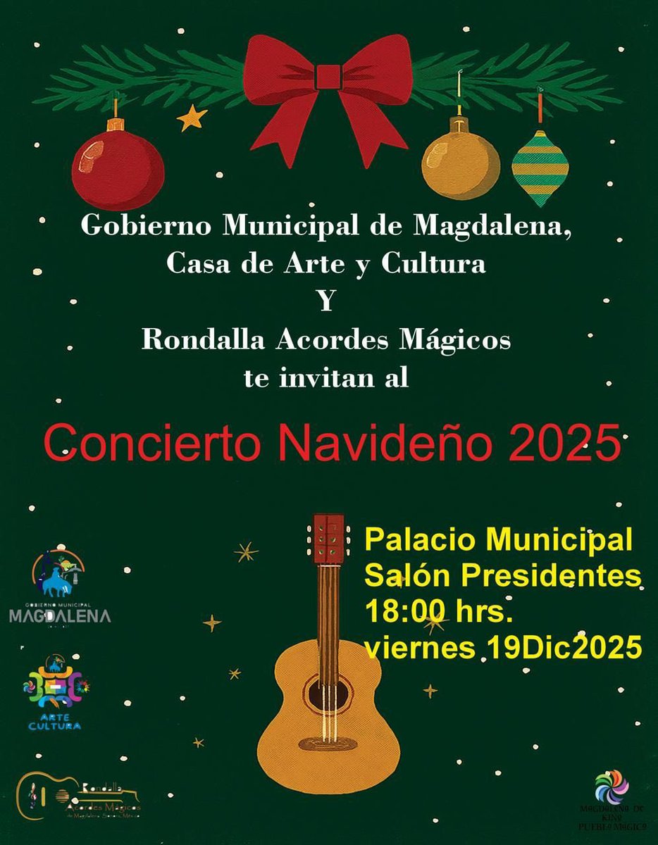 Ya listos!  
En el #PuebloMágico de #MagdalenaDeKino habrá presentación de la #Rondalla Acordes Mágicos. 
Los esperamos.  
A cantar! 🎶 🎤