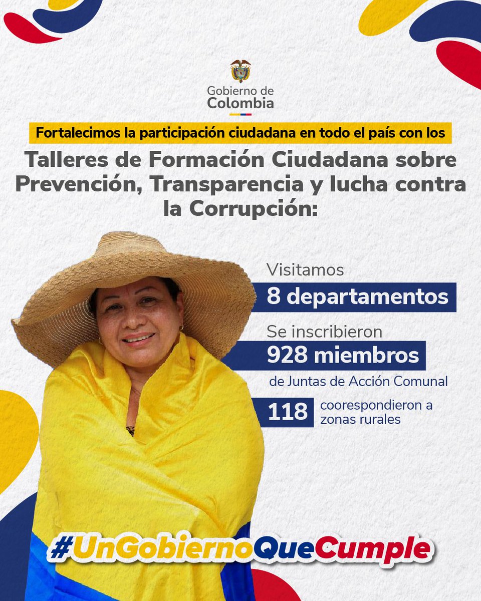 🤝 Impulsamos la participación ciudadana en el territorio, fortaleciendo capacidades locales en prevención, transparencia y lucha contra la corrupción, con énfasis en el trabajo comunitario y rural.

#UnGobiernoQueCumple