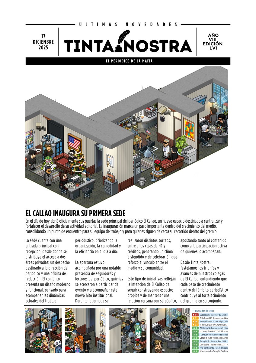 Tinta Nostra.

Año: VIII.
Edición: LVI.
Fecha: 17/12/25.

Escrito por A. F. Tabuzzi.