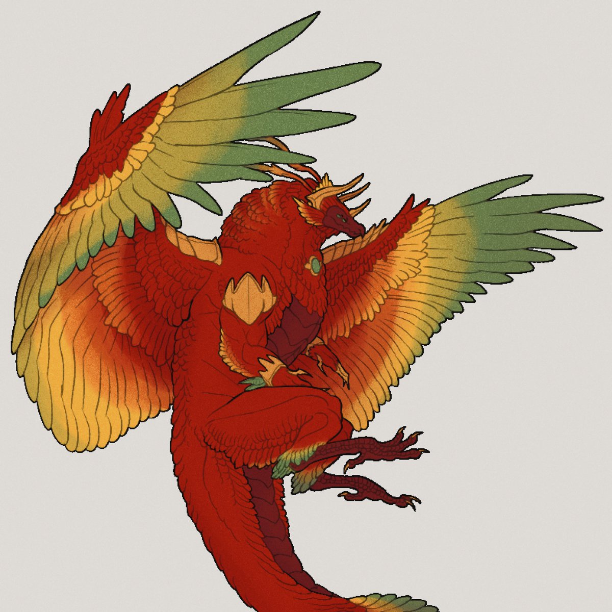 xlphen's tweet photo. this sucks but i wanted to draw 5 billions feather https://t.co/PlbV1f8nGn