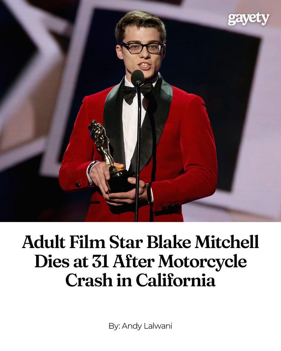 gayety's tweet image. Lane V Rogers, a popular OnlyFans creator known to fans by the name Blake Mitchell, has died following a motorcycle accident in Southern California. He was 31.

🔗 gayety.com/adult-film-sta…
