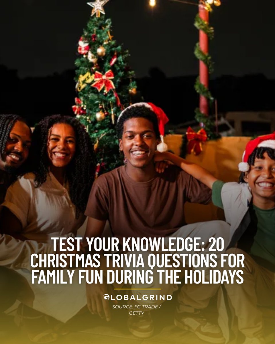 GlobalGrind's tweet photo. Check out these Christmas-themed trivia questions that'll surely bring the fun, laughs, and friendly trash talk to your holiday gathering!
https://t.co/EWH3PP0XLY https://t.co/q0g8wTNXAw