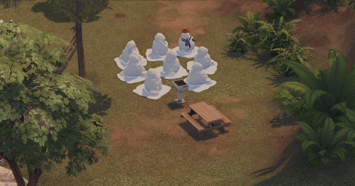BleuberryCake22's tweet photo. Why are there gangs of snowmen everywhere??? https://t.co/UwJLDzF0XP