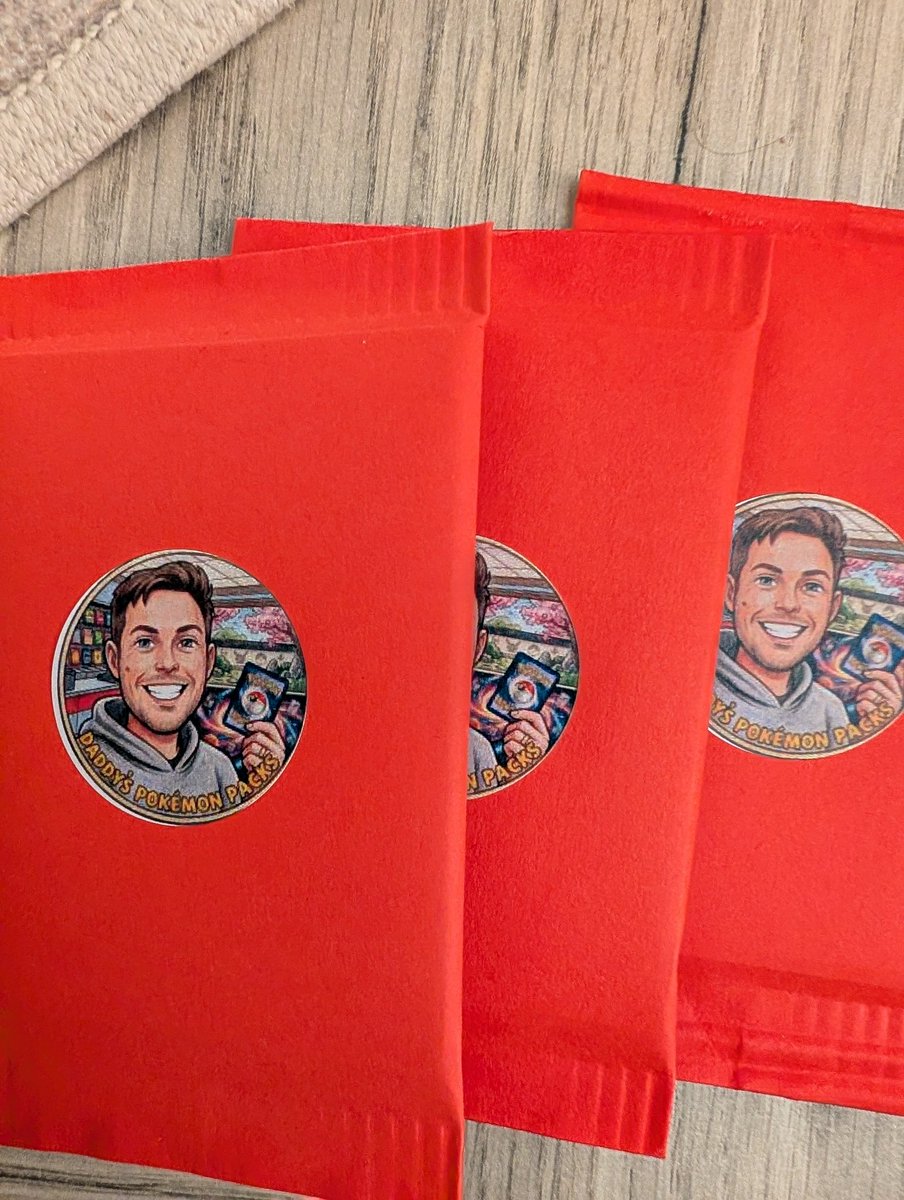 After 3D printing my pack maker, and having Gemini turn my goofy face into a sticker (which could be bigger) my custom packs for the kids are done.
