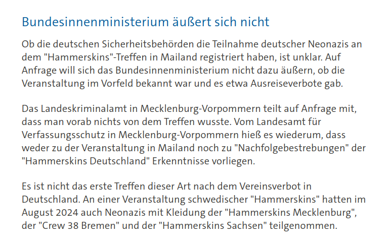 AfaNord's tweet photo. 2023 wurden fast alle Regionalchapter (#Hessen?) der "#Hammerskin Nation" (HSN) & #Crew38 verboten. https://t.co/2yrwD1BBmT
Die Fortführung der dt. Vereinigung z.B. im EU-Ausland verläuft parallel zur Klage am #BVerwG #Leipzig.
https://t.co/tZksxsbrUG
#NoNazis #RechtsRocktNicht https://t.co/rSlnGiO3n5